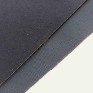 Black laminated cut and sew foam fabric