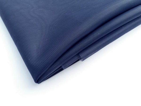 dark blue sheer lining fabric folded