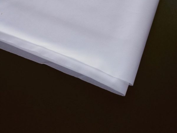 white activewear lining fabric folded