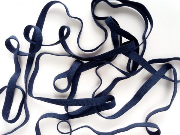 dark blue plain lingerie elastic