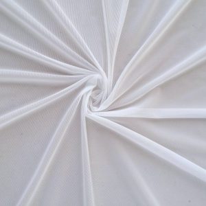 white extra light weight sheer powermesh fabric