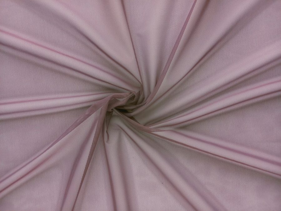Dusty purple extra light weight sheer stretch powermesh fabric, 150 cm  (59'') wide - Jolemina