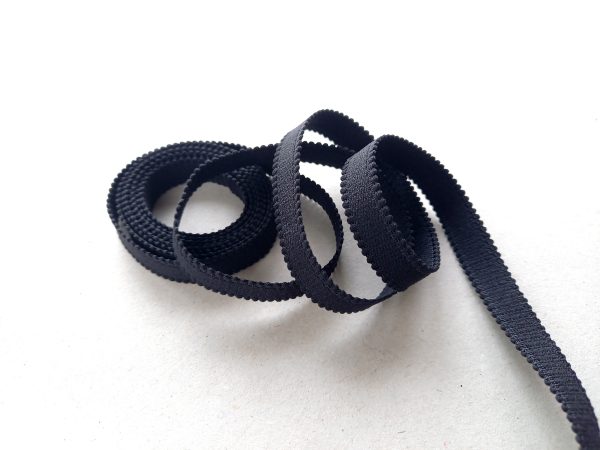 12 mm 1/2 in decorative black lingerie strap elastic
