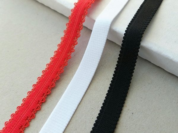 12 mm 1/2 in decorative bra shoulder strap elastic