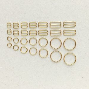 gold metal rings and sliders 6-20 mm