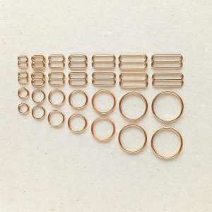 rose gold metal rings and sliders 6-20 mm