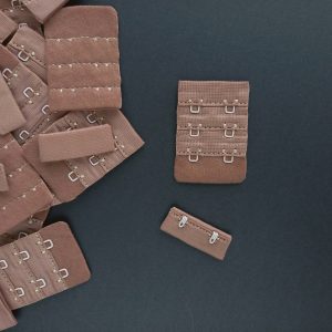 chocolate brown bra 2 row hook and eye set