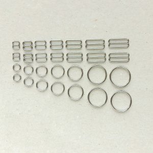 hõbedased metallist rõngad ja regulaatorid 6-20 mm