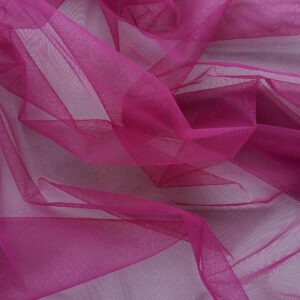 soft sheer lingerie tulle fabric raspberry red crimson red