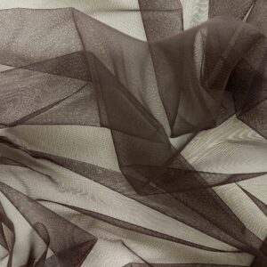 soft airy bra tulle fabric dark chocolate brown